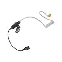 Auricular de tubo acústico transparente con cable de fibra tranzada con conector SNAP tipo MIRAGE. Requiere micrófono de solapa de 1 o 2 hilos de la Serie SNAP.