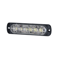 Luz Auxiliar de 12 LED, Rojo/Azul, Lente Transparente, SAE