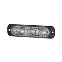 Luz Auxiliar de 12 LED, Rojo/Claro, Lente Transparente, SAE