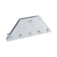 Placas igualadoras con tornillería y separadores, para 6 retenidas. Galvanizado en inmersión.