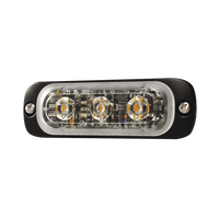 Luz Auxiliar de 3 LED, Azul, Lente Transparente, SAE