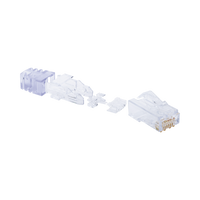 Plug RJ45 Cat6 de 5 Piezas, Para Cable UTP de Calibre 23-24 AWG, Chapado en Oro de 50 Micras, Paquete de 100 Piezas
