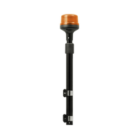 Luz Telescópica para Motocicletas de 8 LED, Ambar, Lente Ambar, SAE