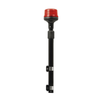 Luz Telescopica para Motocicletas de 8 LED, Rojo, Lente Rojo, SAE