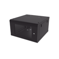 Gabinete de Pared con Puerta de Cristal Templado, 635 mm de Profundidad, 6U Rack de 19 in, Acero Reforzado