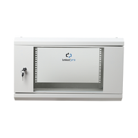Gabinete de Pared de 6U con Puerta de Cristal Templado, 455 mm de Profundidad Total, Rack de 19'', Acero Reforzado Color Blanco