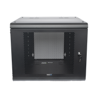 Gabinete de Pared con Puerta Perforada, 635mm de Profundidad, 9U Rack de 19 in, Acero Reforzado