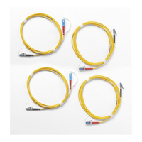 Kit de Cables de Referencia de Comprobación Monomodo CertiFiber Pro, Para Fibras con Conectores LC (2 SC/LC Metálico, 2 LC/LC Metálico), de 2 Metros (6.56 Pies)