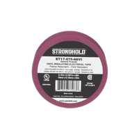 Cinta Eléctrica STRONGHOLD para Aislar, de PVC, Uso General Reparación y Mantenimiento, Grosor de 0.18mm (7 mil), Ancho de 19mm, y 20.12m de Largo, Color Violeta