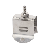Sujetador de Doble Click para Cable Coaxial de 1/2 Pulgada Paquete de 10 Piezas