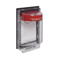 Cubierta Protectora Serie Stopper II® De Policarbonato, Con Alarma, Montaje en Superficie, Interior/Exterior, Etiqueta en Español