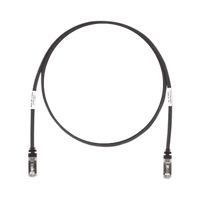 Patch Cord Cat6A, Blindado S/FTP, CM/LS0H, 2.13 Metros (7 Pies), Color Negro