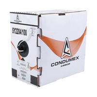 Bobina de 305 Metros (1000 Pies) / Cable de Cobre / 4 x 22 AWG / Tipo Alarmas UL / Para Interior / Color Blanco / Para Aplicaciones de Alarmas de Intrusión / Interfonos / TV Porteros / y Multi-Propósito / Hecho en México