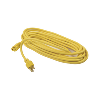Extensión eléctrica de uso rudo aterrizada 10 metros / 127 V CA 10 A Máximo / Color Amarillo.