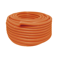 Manguera Poliducto Corrugado Flexible Naranja Reforzado de 3/4" x 50 m Para Instalaciones Eléctricas /Polietileno Alta Densidad HDPE/ Sin guía /Resistente a Intemperie.