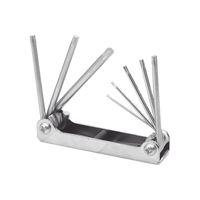 Juego de 8 llaves hexagonales Torx® tipo navaja, estuche metálico.