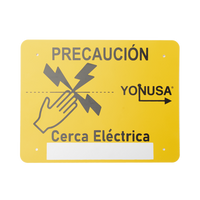 Letrero de PRECAUCION para cercas electrificadas (21.8 x 17 cm)