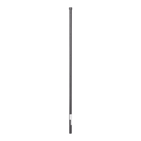 Poste de Esquina Negro de 1.2m para Cerca Electrificada de Tubo Galvanizado cal. 18 de 1"Diam. para 5 Aisladores (No incluidos).
