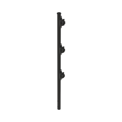 Poste de Paso Negro de 0.75m para Cerca Electrificada. Tubo Galvanizado cal. 18 de 1