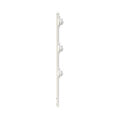 Poste de Paso Blanco de 0.75m para Cerca Electrificada. Tubo Galvanizado cal. 18 de 1