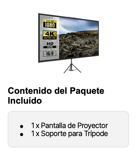 VEVOR Pantalla para Proyector 80