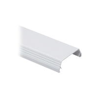 Cubierta (Tapa) tipo bisagra para canaleta T-45, de PVC rígido, 60.3 x 19.1 x 2438.4 mm, Color Blanco Mate