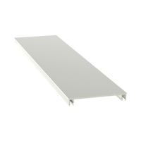 Cubierta para canaleta T-70, de PVC rígido, 70.1 x 9.1 x 2400 mm, Color Blanco Mate