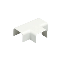 Conexión en "T", para uso con canaleta LD5, material ABS, Color Blanco Mate
