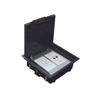 Caja de Piso para Dos Módulos Universales (Socket M2), para Alimentación Eléctrica y Redes de Datos (11000-33401) No Incluye Faceplates