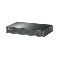 Switch PoE No Administrable de Escritorio / 8 puertos 10/100 Mbps / 4 puertos PoE af / Presupuesto 41 W / Modo extensor PoE hasta 250 metros / Calidad video prioritaria