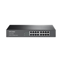 Switch no administrable de 16 puertos 10/100 Mbps de escritorio y para montaje en rack