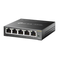 Switch Escritorio Easy Smart de 5 puertos 10/100/1000 Mbps / IGMP para Vigilancia / Calidad en el Servicio (QoS) / Gestión GUI