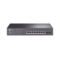 Switch PoE JetStream SDN Administrable 8 puertos 10/100/1000 Mbps + 2 puertos SFP, 8 puertos PoE, 150W, administración centralizada OMADA SDN