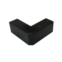 Esquinero Exterior Color Negro de PVC Auto Axtinguible, Para Canaleta TMK-1720-N-CC (5210-02003)