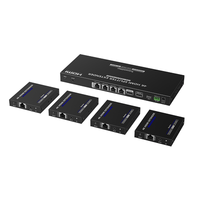 Kit Divisor y Extensor HDMI | 1x4 | Hasta 70 m |Resolución 4K @ 60 Hz |  Cat 6/6a/7 | IPCOLOR | CERO LATENCIA  | EDID | RS232 | Salida Loop / PoC