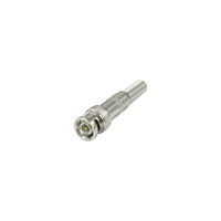 Conector BNC macho de 75 Ohm, con base de resorte para montar a presión cable coaxial RG-59/ Níquel/ Oro/ Teflón.
