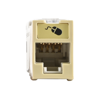 Jack Ultramax Cat6A, UTP, Montaje Híbrido en Placa de Pared (Plano y Angulado), Color Marfil, Punch Down