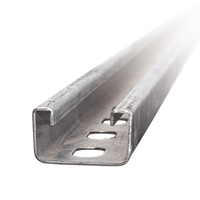 Unicanal perforado 4x2, 3000 mm, con acabado Electro Zinc