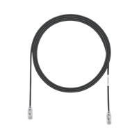 Cable de Parcheo TX6, UTP Cat6, Diámetro Reducido (28AWG), Color Negro, 3.05 Metros (10 Pies)