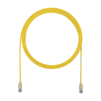 Cable de Parcheo TX6, UTP Cat6, Diámetro Reducido (28AWG), Color Amarillo, 3.05 Metros (10 Pies)