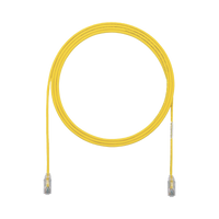Cable de Parcheo TX6, UTP Cat6, Diámetro Reducido (28AWG), Color Amarillo, 0.3 Metros (1 Pie)