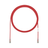 Cable de Parcheo TX6, UTP Cat6, Diámetro Reducido (28AWG), Color Rojo, 2.13 Metros (7 Pies)
