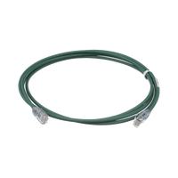 Cable de Parcheo UTP Cat6A, CM/LSZH, Diámetro Reducido (28AWG), Color Verde, 0.91 Metros (3 Pies)