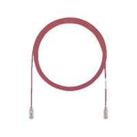Cable de Parcheo UTP Cat6A, CM/LSZH, Diámetro Reducido (28AWG), Color Rojo, 0.91 Metros (3 Pies)