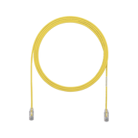 Cable de Parcheo UTP Cat6A, CM/LSZH, Diámetro Reducido (28AWG), Color Amarillo, 0.91 Metros (3 Pies)