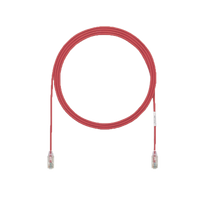 Cable de Parcheo UTP Cat6A, CM/LSZH, Diámetro Reducido (28AWG), Color Rojo, 15.24 Metros (50 Pies)
