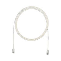 Cable de Parcheo UTP Cat6A, CM/LSZH, Diámetro Reducido (28AWG), Color Blanco Mate, 2.13 Metros (7 Pies)