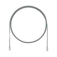 Cable de Parcheo UTP Cat6A, CM/LSZH, Diámetro Reducido (28AWG), Color Gris, 2.13 Metros (7 Pies)