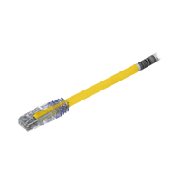 Cable de Parcheo UTP, Cat6A, 24 AWG, CM, Color Amarillo, 2.13 Metros (7 Pies)
