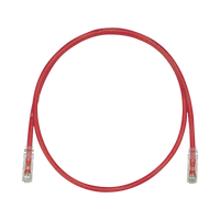 Cable de Parcheo TX6, UTP Cat6, 24 AWG, CM, Color Rojo, 4.57 Metros (15 Pies)